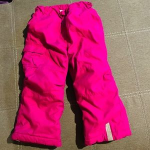 Hanna Andersson snow pants, size 90 (2T), fuschia